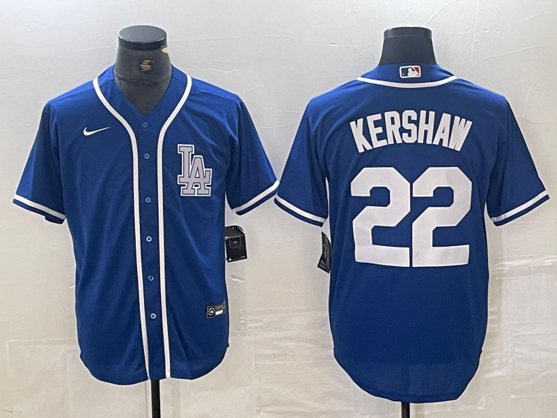Men's Los Angeles Dodgers Clayton Kershaw #22 Blue Limited Jersey